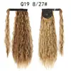 Xuchang Venta al por mayor Cinta Mágica Permanente de Maíz Cola de Caballo Peluca Cabello Largo Rizado para Mujeres Europeas y Americanas Extensiones de Cabello Rizado de Lana Cola de Caballo Trenza
