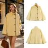 Para Comercio Exterior Venta al por mayor transfronteriza Ropa de mujer estilo europeo y americano Otoño Nuevo Artesanía especial Abrigo tipo capa de lana