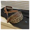 Bolso de Pecho Estampado de Leopardo Bolso de Hombro Pied de Poule Bolso Pequeño para Mujer 2024 Nueva Moda Fresco Retro Moda Cuadros Bolso Cruzado de Cintura