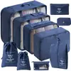 Conjunto de Armazenamento para Viagem Amazon Bolsa de Armazenamento para Viagem Conjunto de Oito Peças Bolsa de Armazenamento para Organização de Roupas de Viagem