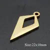 5 Piezas/bolsa Qimu corazón de luna creciente dorada DIY accesorios de joyería de acero inoxidable acero de titanio collar geométrico pendientes colgante