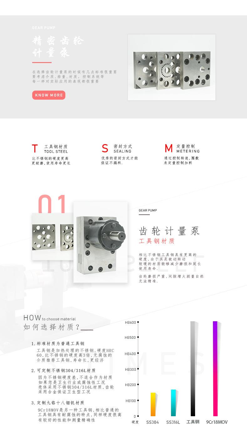 聚氨酯齿轮计量泵 热熔胶机灌胶机齿轮泵 聚氨酯发泡剂纺丝计量泵