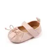 Zapatos de Princesa de Cuero Plisado, Zapatos de Bebé Transpirables, Zapatos de Bebé Cómodos Antideslizantes, Zapatos para Niños Pequeños de 0 a 1 Año