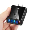 Carregador de celular com display digital 4USB regulamentações europeias e americanas cabeça de carregamento multiportas com display atacado transfronteiriço