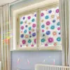 Xc9042 Flor de Ensueño Colorida Láser Decoración Embellecedora para Puertas y Ventanas de Vidrio del Hogar Pegatina Electrostática Exportación Venta al por Mayor Sin Pegamento
