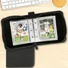 Álbum de Tarjetas con Cremallera de Cuero PU de Color Sólido para Coleccionar Tarjetas, un Álbum de Hojas Sueltas que Puede Contener 80 Tarjetas, Carpeta de Bolsillo Único