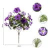 Flores Artificiales de Venta Caliente Transfronteriza, 7 Ramas, 12 Ramas de Enredaderas de Campanilla Artificiales, Flores Falsas de Flor Trompeta, Flores Artificiales de Seda Colgantes para Decoración del Hogar