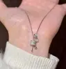 Colar de franjas fresco, doce e sofisticado para mulheres, simples, moderno, versátil, único, requintado, luxo leve, colar de clavícula de alta qualidade