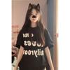 Camiseta Top Estampado Manga Curta Roupas Camisa Pequena Fina Algodão Puro Manga Curta Feminina 100 Estilo Verão TEE Tendência Estudantil