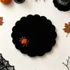 Posavasos de ganchillo hechos a mano para Halloween, calabaza, fantasma, monstruo, tapetes aislantes de lana, decoración de mesa festiva, posavasos