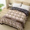 Colcha toalla de gasa multicapa de algodón puro, sábana, cubrecama, juego de tres piezas, toalla para sofá, suave, jacquard teñido con hilo, comercio exterior