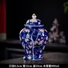 Jarras Generales de Cerámica Azul y Blanco Transfronterizas, Frascos Sellados a Prueba de Humedad, Latas de Té Premium de Alta Calidad, Latas de Té de Regalo para el Hogar, Venta al por Mayor