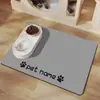 Tapete para Comida de Gato y Perro de Color Sólido Simple de Tierra de Diatomeas Temu Transfronterizo Venta al por Mayor Antideslizante Resistente a Manchas a Prueba de Salpicaduras Tapete para Mascotas Dropshipping