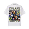 2026 Verano Transfronterizo Mbappe Nuevo High Street Americano Camiseta Retro Estampado de Copos de Nieve Unisex Casual Manga Corta