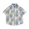 Camisa de manga corta con estampado floral retro de estilo Hong Kong para hombres y mujeres. Camisa holgada informal de estilo coreano con estampado de pintura al óleo para playa, ideal para verano.
