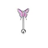 Venta al por mayor transfronteriza Nuevos productos europeos y americanos Mariposa incrustada con circonita Moda Forma de corazón Circonita Joyería para piercing corporal Ceja Uña Pendientes