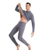 Roupa Térmica de Alta Qualidade para Homens de Meia-Idade e Idosos, Forrada com Fleece e Espessada, Feita de Veludo Alemão e Lã de Cordeiro, Conjunto para Outono e Inverno