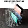 Soporte de Exhibición Refrigerador para Teléfono de Transmisión en Vivo de Escritorio de una Sola Capa Multi-capa Soporte para Colocación de Batería Externa iPad Acrílico Estante de Almacenamiento Multi-posición