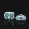 Zircônia Azul Corte Flor de Gelo Zircônia Pedra Solta Fundo Pontiagudo Retangular Formato Especial Diamante Flash Multifacetado Usável Joias de Unha Acessórios Decorativos