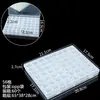 Caja de Almacenamiento para Herramientas y Accesorios de Uñas, Organizador de Escritorio, Empaque Individual de Caja de 56 Compartimentos, Caja de Almacenamiento Portátil