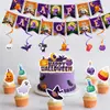 Decoraciones para Fiestas Temáticas de Halloween Más Vendidas Transfronterizas, Banners de Cumpleaños Infantiles, Adornos para Pasteles, Juegos de Globos, Personalizables