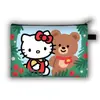 Nuevo Monedero Grande de Navidad de Hello Kitty para Niños, Bolso de Mano con Asa Larga de Gran Capacidad para Cosméticos, Lindo Bolso Cruzado