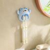 Portacepillos de dientes de oso lindo de pared sin perforaciones, estante de almacenamiento para baño doméstico con dibujos animados, portacepillos de dientes para dos personas, multicolor opcional