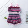 Ropa Infantil, Traje de Verano para Mujer, Modernos y Lindos Tirantes con Borlas, Shorts y Accesorios para el Cabello, Set de 3 Piezas, Ropa Casual Estilo Étnico para Bebé