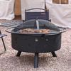Estufa Redonda para Exteriores Rodeada Horno para Hornear Té Horno para Hornear Patio Luna y Estrellas Horno de Calefacción con Fogata Horno Rodeado Calefacción para Hornear Fibers