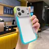 Adecuado para iPhone 16 Funda de Teléfono con Marco Bicolor de Color Contrastante Apple 17Pro Silicona Anti-Caídas Disipación de Calor Cubierta Protectora I15