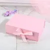 Caja de Empaque Transfronteriza con Lazo, Caja Plegable Cosmética Lista para Usar con Tapa Flip-Top, Caja de Regalo, Personalizable en Lotes Pequeños Lo