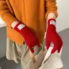 Luvas de tricô com tela sensível ao toque para outono e inverno de 2026 para mulheres, luvas quentes e resistentes ao frio, luvas de tricô simples para ciclismo