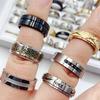 Moda europea y americana anillo exagerado de acero de titanio personalidad versátil anillo de acero inoxidable para hombres y mujeres pulsera lote mixto anillo simple para hombres