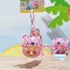 Jinnew & Stitch Co-Diseñado Ángel Xiaojin Conjunto de Playa de Verano para Tres Personas Llavero Lindo de Dibujos Animados