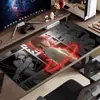 Mouse Pad de Anime Preto e Branco, Simples Duas Dimensões Grande para E-Sports Masculino, Tapete para Mesa de Computador, Pad Grande para Teclado