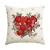 Funda de Almohada para San Valentín de Amazon Transfronteriza con Corazón de Amor y Diseño Floral, Funda de Cojín Decorativa para Sala de Estar de Boda Transfronteriza