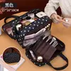 Bolsa de Maquiagem Portátil Nova Retro Bolinhas Transfronteiriça Armazenamento em Camadas para Deslocamento Viagem Curta Cor Bolsa de Armazenamento para Maquiagem Artigos de Higiene