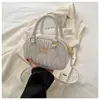 Nova Bolsa Infantil 2024 Moda Feminina Bolsa de Mão Plissada Porta-Moedas Bolsa Transversal Lisa Tendência para Meninas