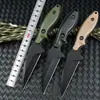 Cuchillo de Supervivencia para Exteriores con Hoja Integrada, Alta Dureza, Cuchillo de Camping para Defensa Personal, Cuchillo de Supervivencia Portátil de Campo