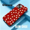Funda Roja Estrella de la Suerte para Teléfono Iphone18Pm Funda con Película Apple 17Promax Carcasa Dura Mate Protectora