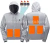Suéter aquecido com capuz transfronteiriço roupas de aquecimento masculinas suéter com aquecimento USB quente ao ar livre elástico casual roupas de aquecimento elétrico