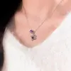 Collar de Estrella Cintura Pequeña para Mujer Ins Nicho Nuevo Estilo Minimalista Collar de Flor Rosa Cadena para Suéter para Estudiantes Mujeres Moderno