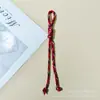 Nuevo cordón de llavero colorido impermeable, colgante de bolsa de cuerda tejida bohemia, accesorio para teléfono móvil, venta al por mayor
