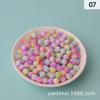 Cuentas redondas no porosas perforadas mate multicolores con degradado, perlas de imitación de planeta Macaron, accesorios de material de bricolaje hechos a mano