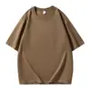 Estilo Verano 2026 Algodón Suave Peso Pesado 260g Oversize Hombro Caído Camiseta 100% Algodón Unisex Manga Corta Camisa Cultural Ropa de Trabajo para Team Building