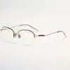 Armazón Medio de Titanio Puro 8185 para Mujer Ojo de Gato Ultraligero Pluma Titanio Estilo Retro de Negocios Shenzhen Galvanizado Danyang Gafas