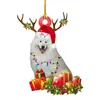 Perro Navideño Transfronterizo Colgante Navideño Acrílico Adornos Navideños Decoración del Hogar Juego de Colgantes para Árbol de Navidad