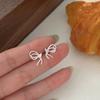 Pendientes de Plata de Ley S925 con Lazo Chiheng para Mujer, Pendientes Versátiles de Gama Alta de Nicho, Estilo Coreano y Japonés, Nuevos Pendientes de Moda 2026