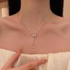 Collar de perlas vintage estilo ins para mujer, cadena de suéter de acero de titanio simple de nicho de alta gama, accesorios versátiles para chicas atractivas al por mayor