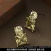 Pendientes de Tachuela de Cristal de Vidrio Ultra Transparente Exquisitos Simples con Circonita Cúbica de Azúcar Pequeña Súper Brillantes Personalidad Pendiente de Viaje de Gama Alta